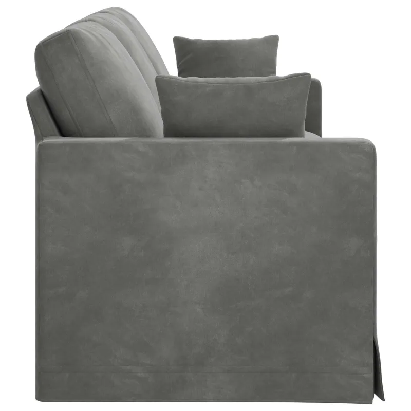 Sofa Tamsiai pilka 228 x 78 x 80 cm Aksomas