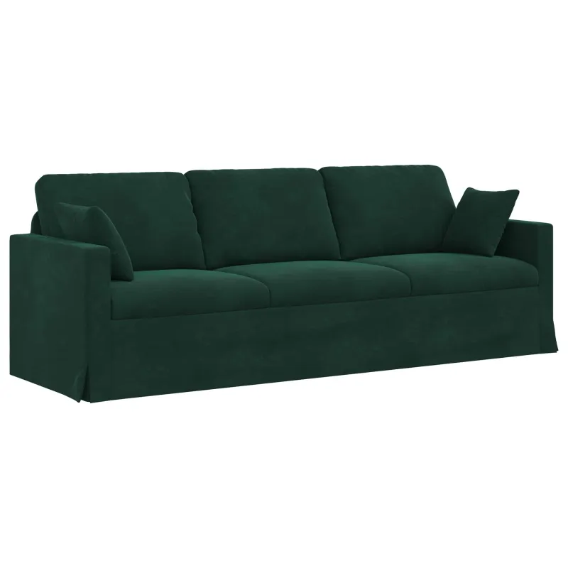 Sofa Tamsiai žalia 228 x 78 x 80 cm Aksomas
