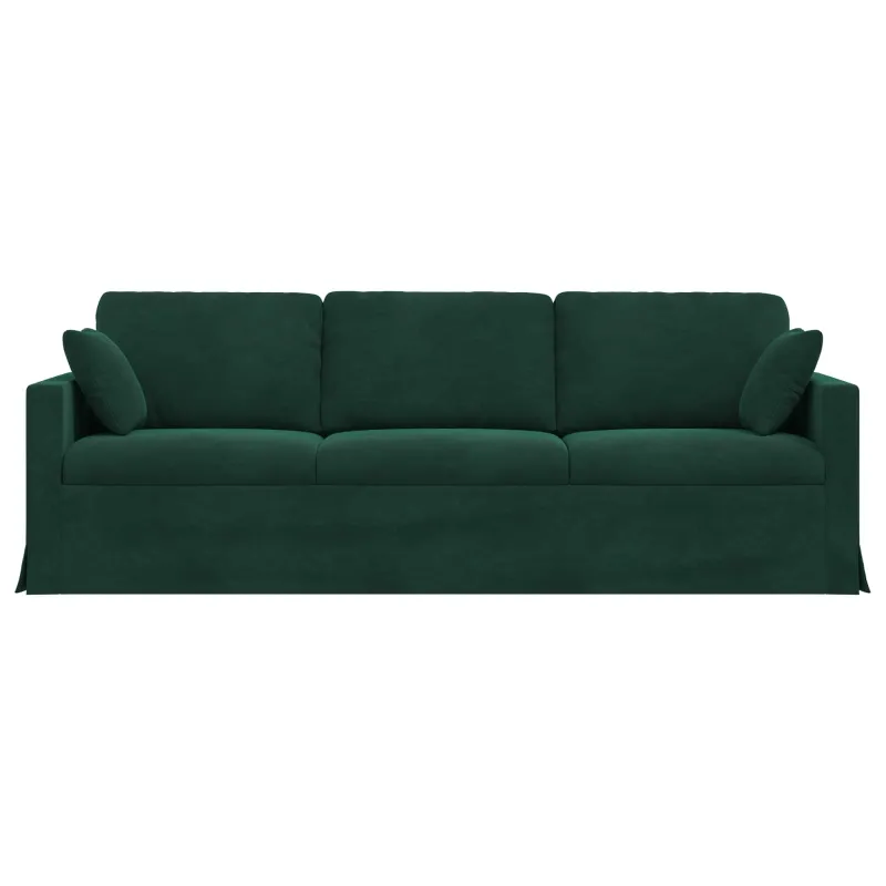 Sofa Tamsiai žalia 228 x 78 x 80 cm Aksomas