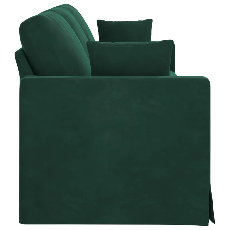 Sofa Tamsiai žalia 228 x 78 x 80 cm Aksomas