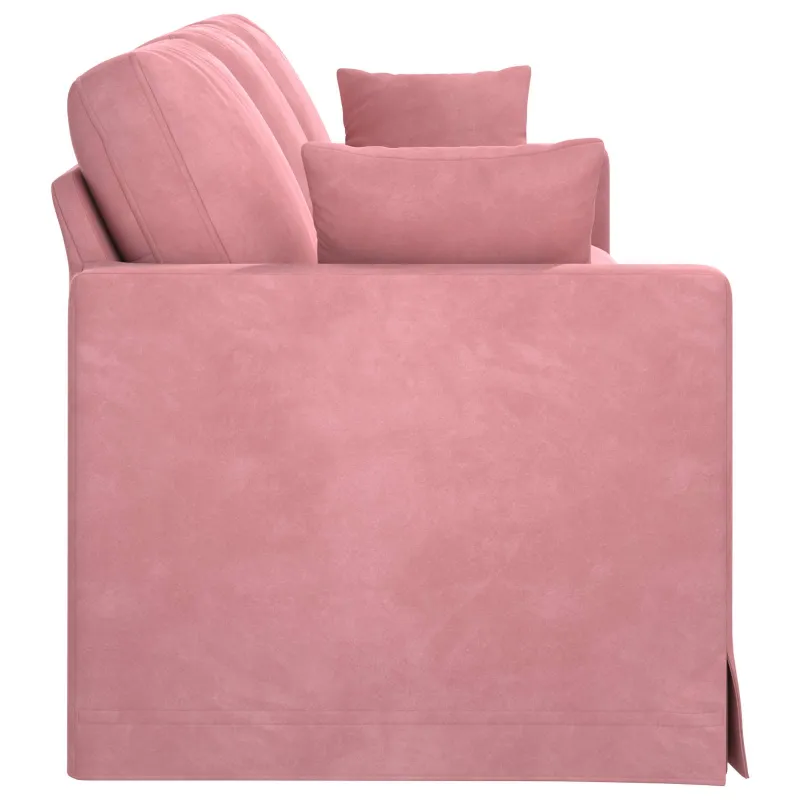 Sofa Rožinė 228 x 78 x 80 cm Aksomas