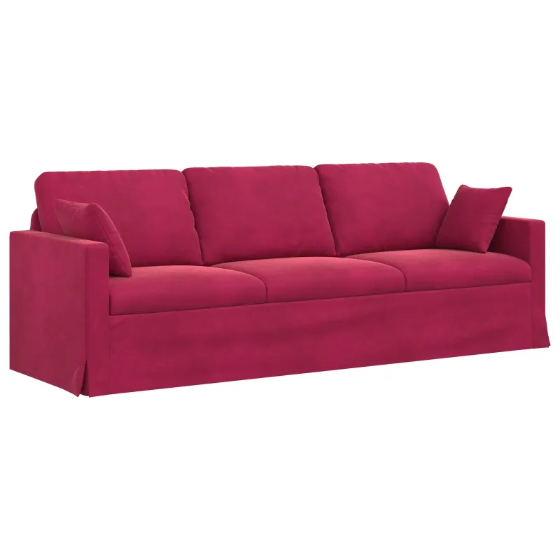 Sofa Vyno raudona 228 x 78 x 80 cm Aksomas
