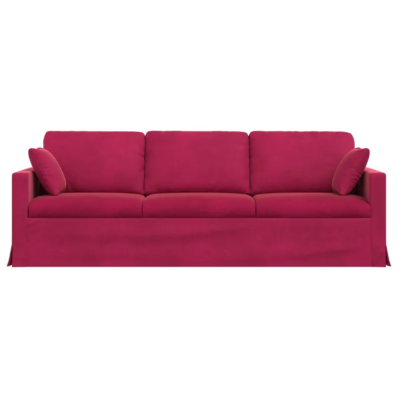 Sofa Vyno raudona 228 x 78 x 80 cm Aksomas