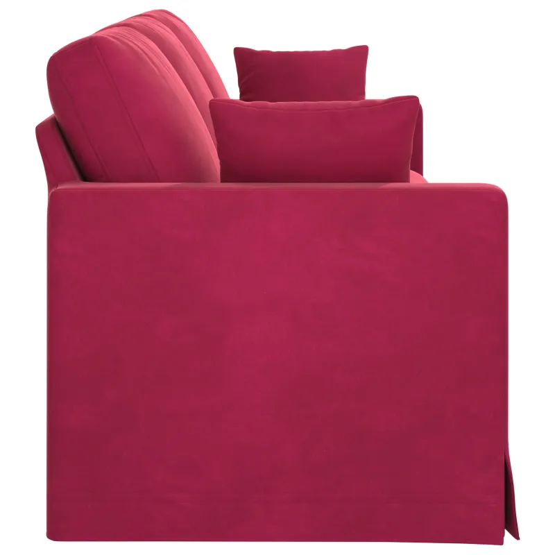 Sofa Vyno raudona 228 x 78 x 80 cm Aksomas