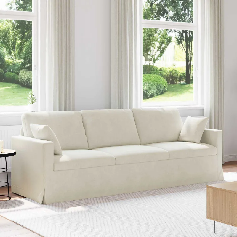 Sofa Kreminė 228 x 78 x 80 cm Aksomas