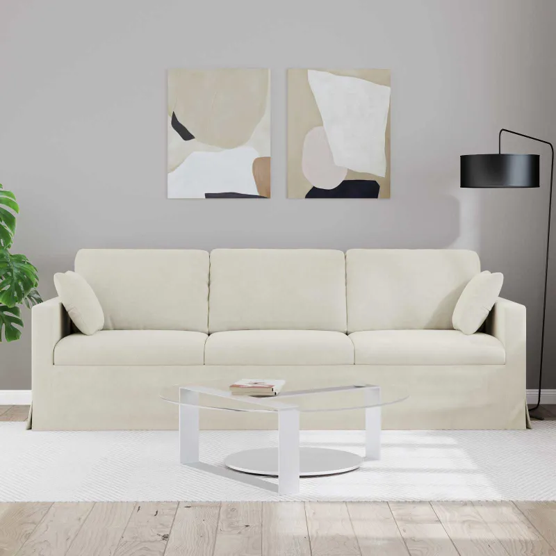 Sofa Kreminė 228 x 78 x 80 cm Aksomas