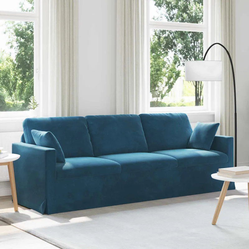 Sofa Mėlyna 228 x 78 x 80 cm Aksomas