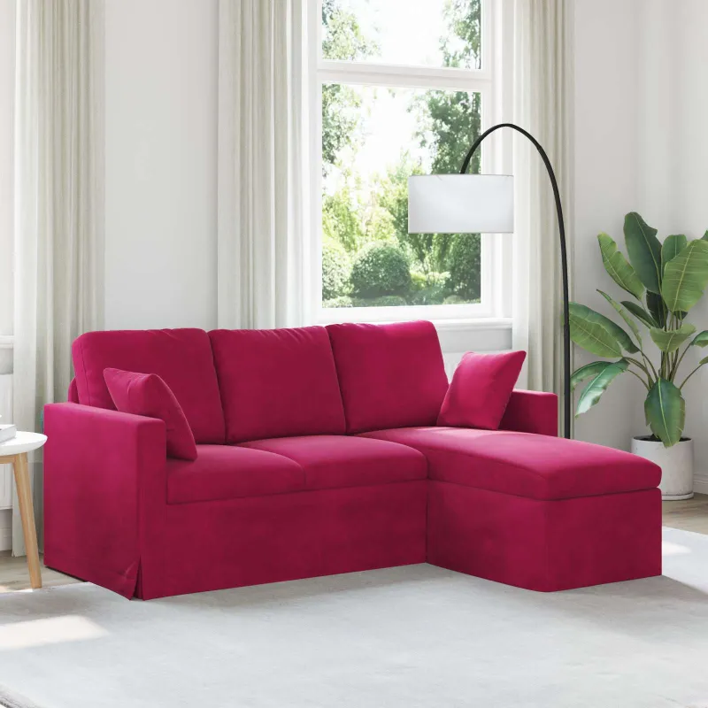 Sofa Vyno raudona 178 x 134 x 80 cm Aksomas