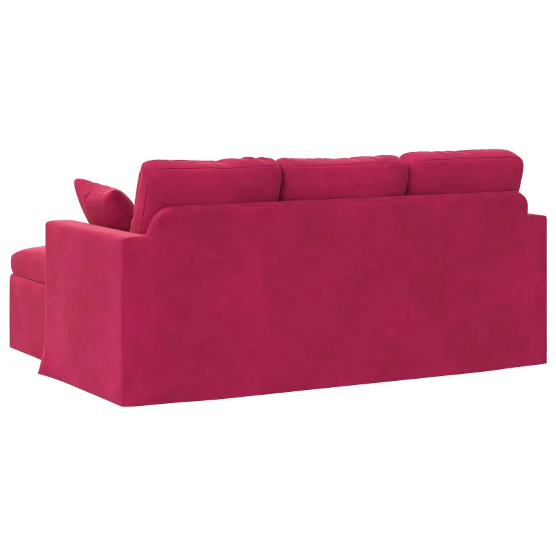 Sofa Vyno raudona 178 x 134 x 80 cm Aksomas