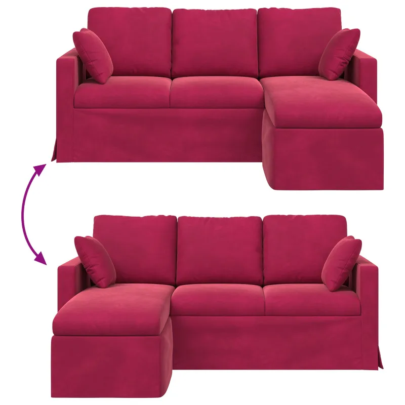 Sofa Vyno raudona 178 x 134 x 80 cm Aksomas