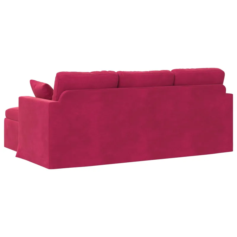 Sofa Vyno raudona 198 x 134 x 80 cm Aksomas