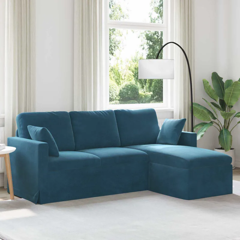 Sofa Mėlyna 198 x 134 x 80 cm Aksomas