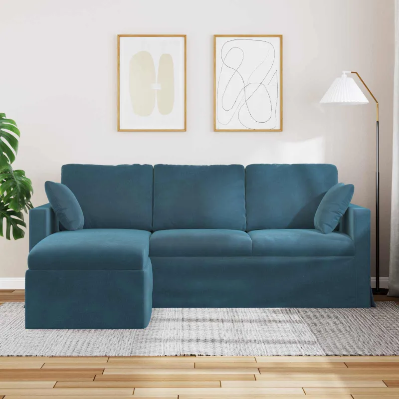Sofa Mėlyna 198 x 134 x 80 cm Aksomas