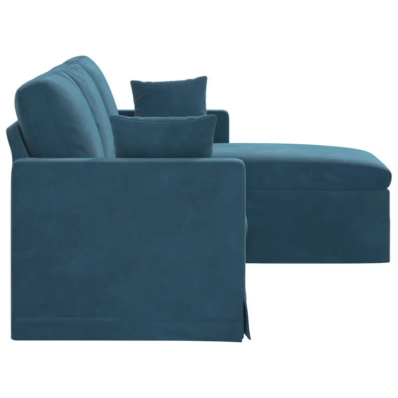 Sofa Mėlyna 198 x 134 x 80 cm Aksomas