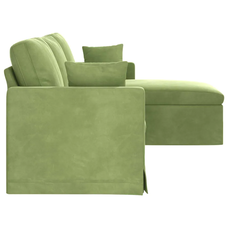 Sofa Šviesiai žalia 228 x 134 x 80 cm Aksomas
