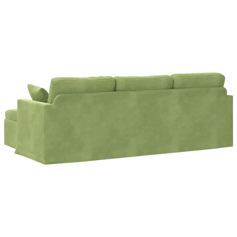 Sofa Šviesiai žalia 228 x 134 x 80 cm Aksomas