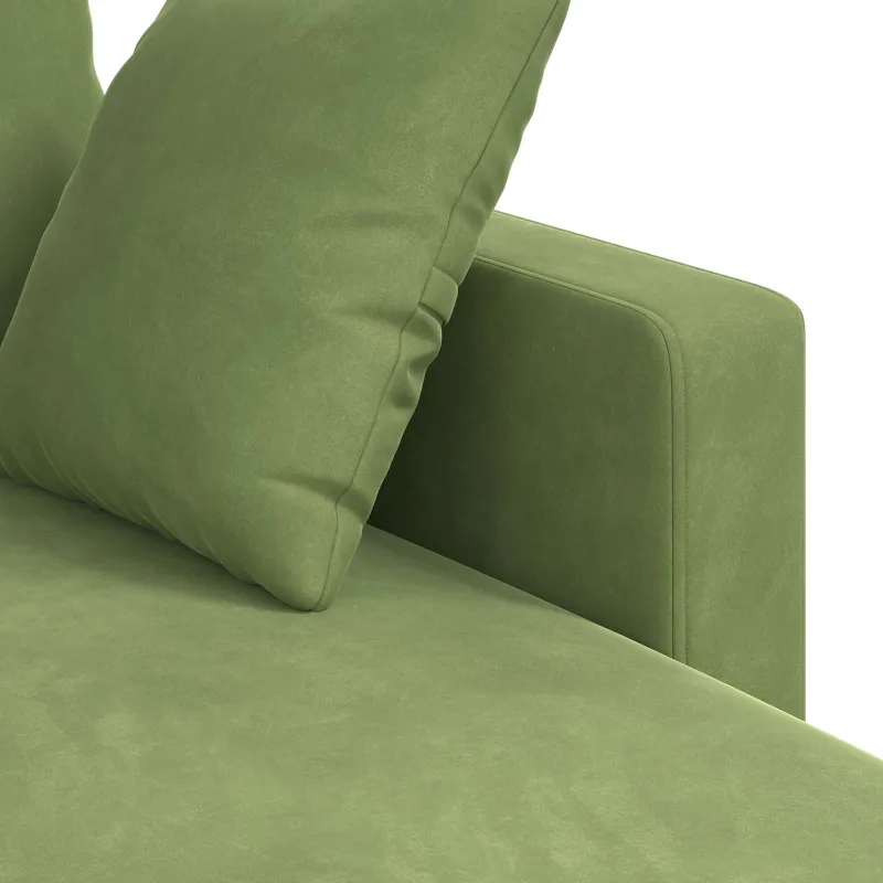 Sofa Šviesiai žalia 228 x 134 x 80 cm Aksomas