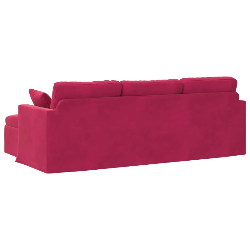 Sofa Vyno raudona 228 x 134 x 80 cm Aksomas