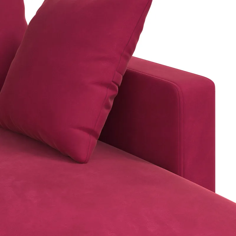 Sofa Vyno raudona 228 x 134 x 80 cm Aksomas
