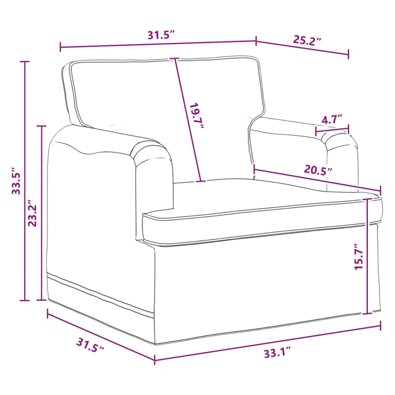 Sofa Tamsiai pilka 84 x 80 x 85 cm audinys