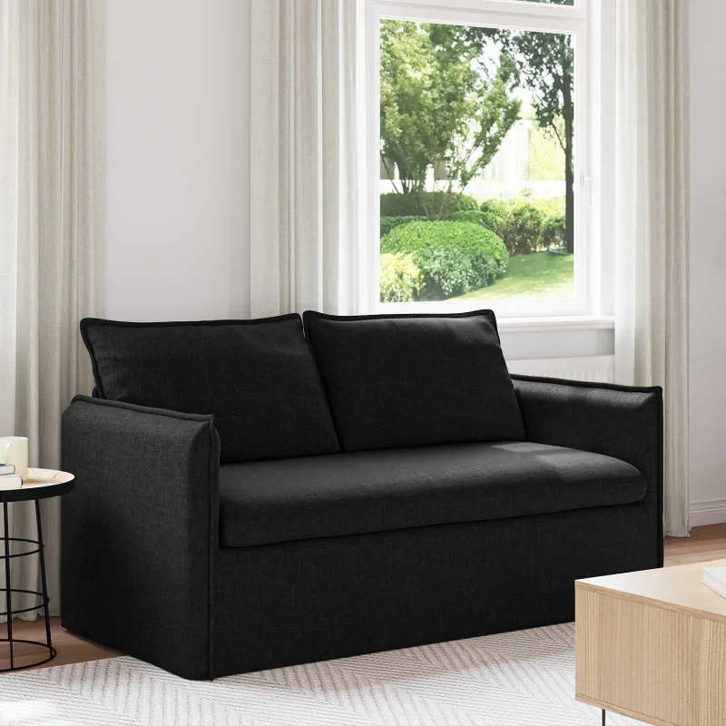 Sofa Juoda 156 x 82 x 85 cm audinys