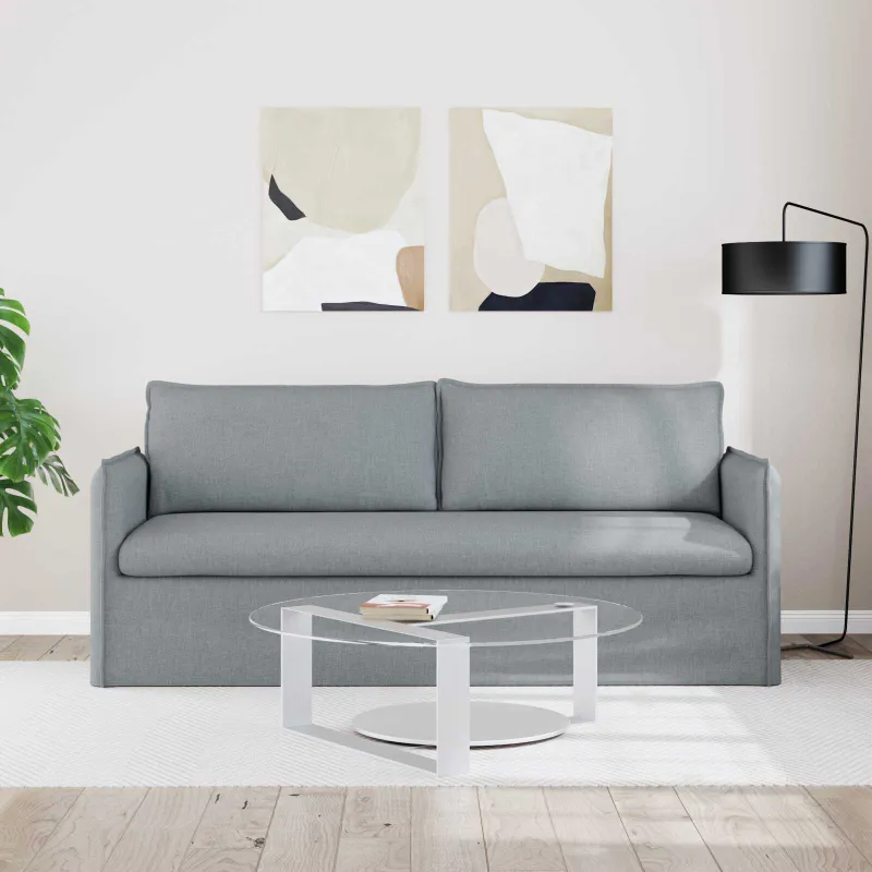 Sofa Šviesiai pilka 196 x 82 x 85 cm audinys