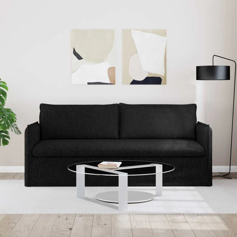 Sofa Juoda 196 x 82 x 85 cm audinys