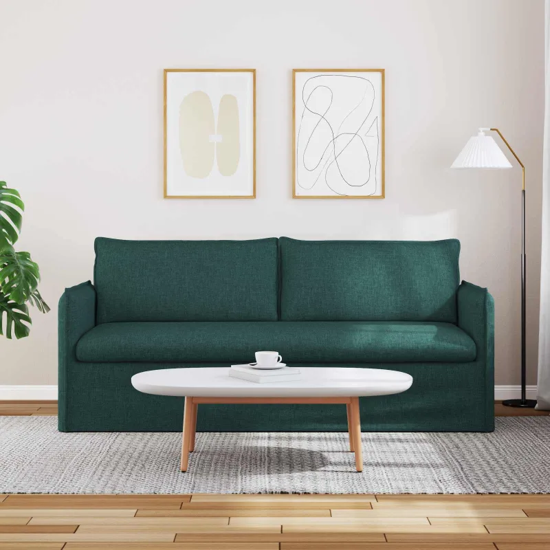 Sofa Tamsiai žalia 196 x 82 x 85 cm audinys