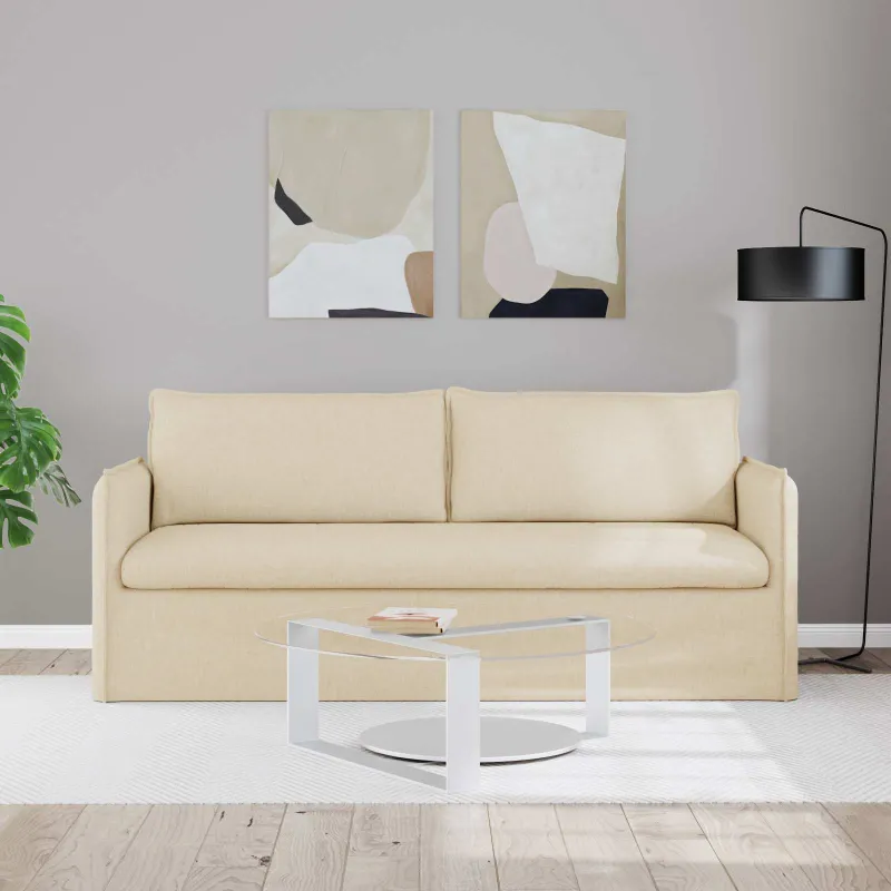 Sofa Kreminė 196 x 82 x 85 cm audinys