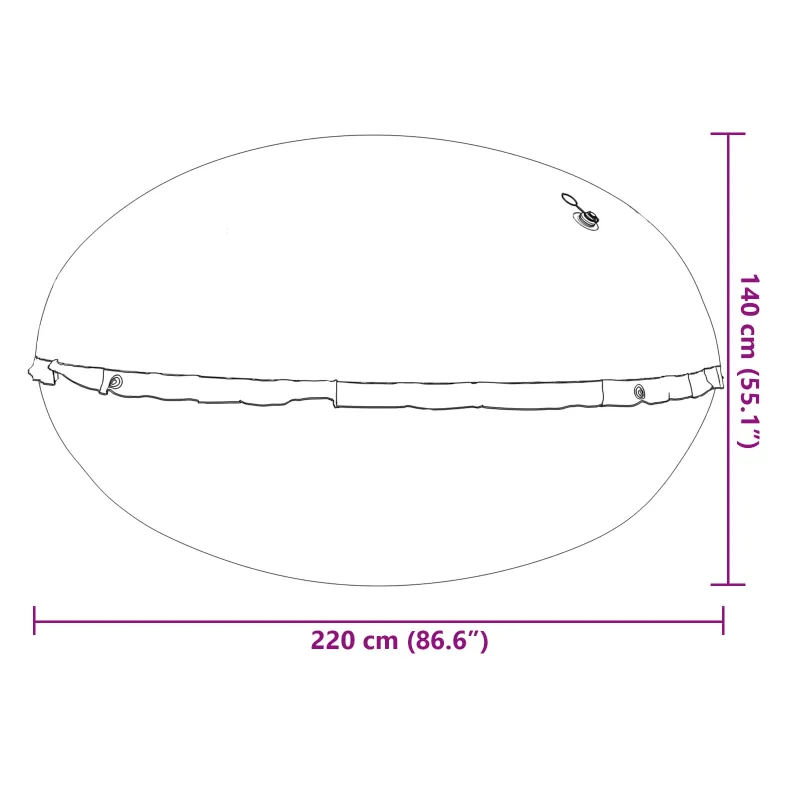 Žiemos baseino pagalvė Mėlyna Ø 220 x 140 cm PVC
