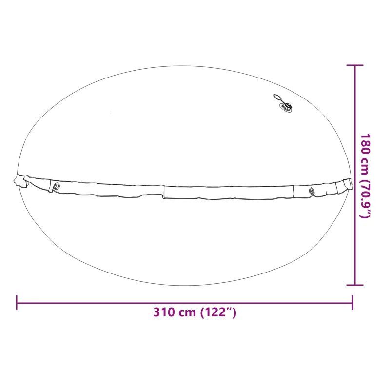 Žiemos baseino pagalvė Mėlyna Ø 310 x 180 cm PVC