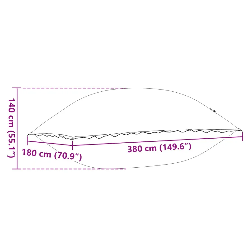 Žiemos baseino pagalvė Mėlyna 380 x 180 x 140 cm PVC