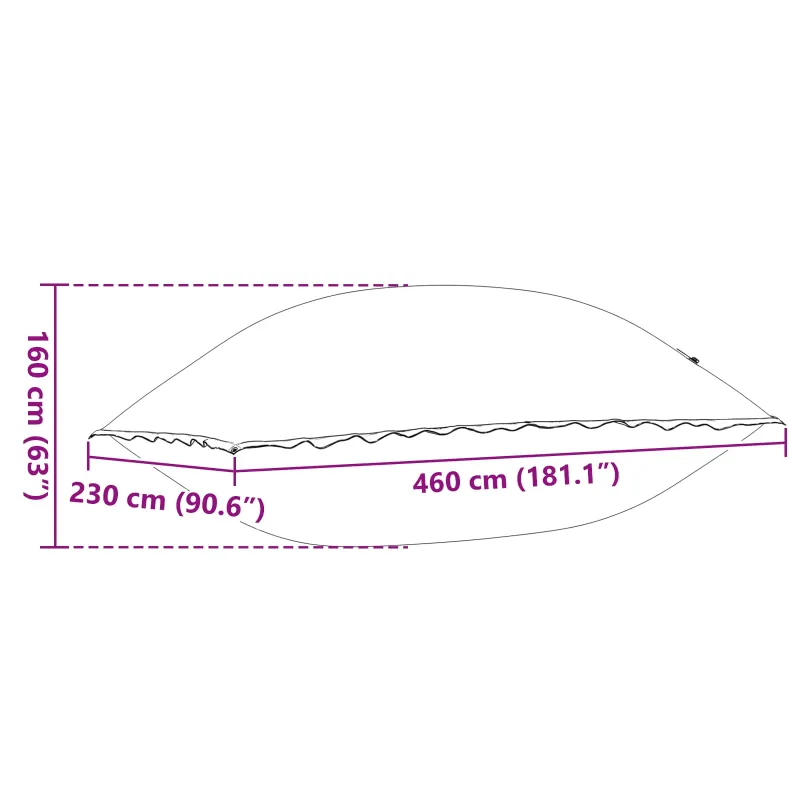 Žiemos baseino pagalvė Mėlyna 460 x 230 x 160 cm PVC