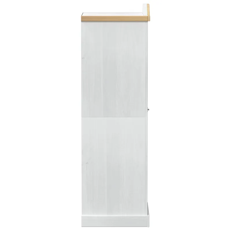 Spintos su lentyna Balta 55 x 52 x 170 cm Kietos pušies mediena
