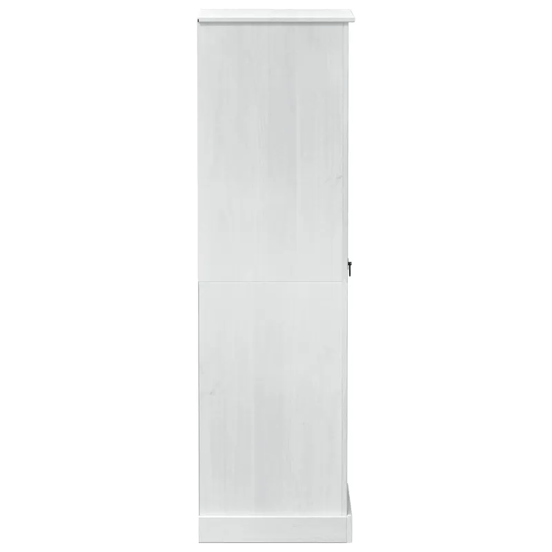 Spintos su stalčių Balta 55 x 50 x 170 cm Kietos pušies mediena