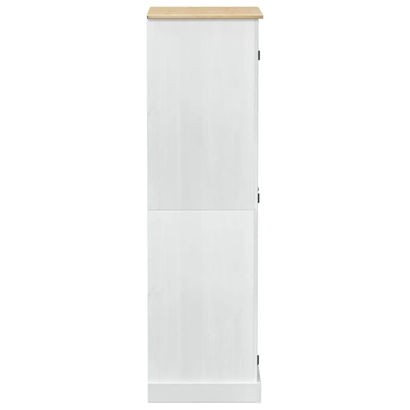 Spintos su lentyna Balta 76 x 50 x 170 cm Kietos pušies mediena