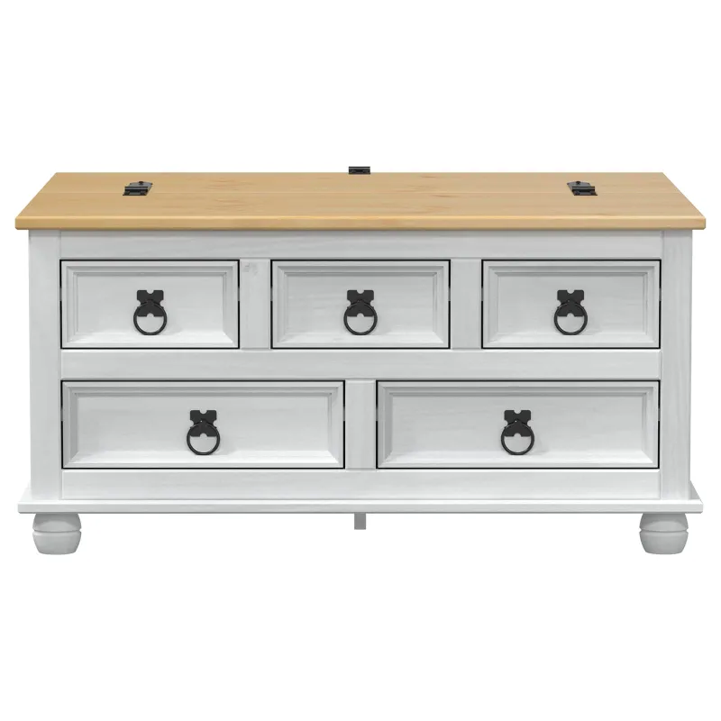 storage box Balta 90 x 78 x 45 cm Kietos pušies mediena