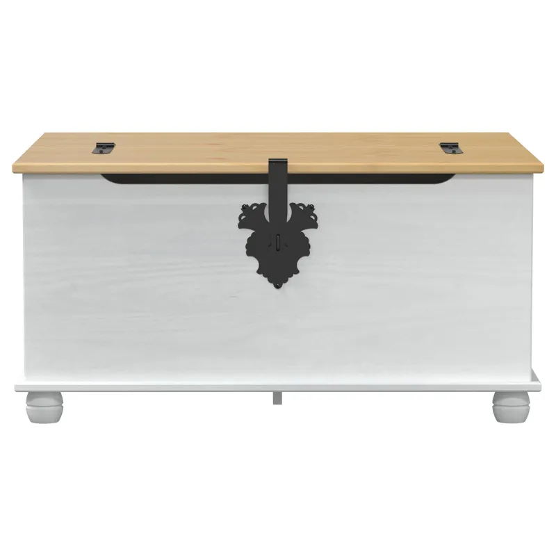 storage box Balta 90 x 78 x 45 cm Kietos pušies mediena