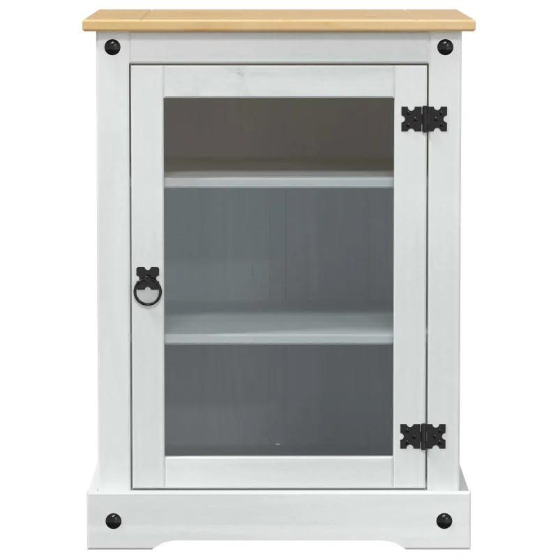 HiFi spintelė Balta 60 x 50 x 82 cm Kietos pušies mediena