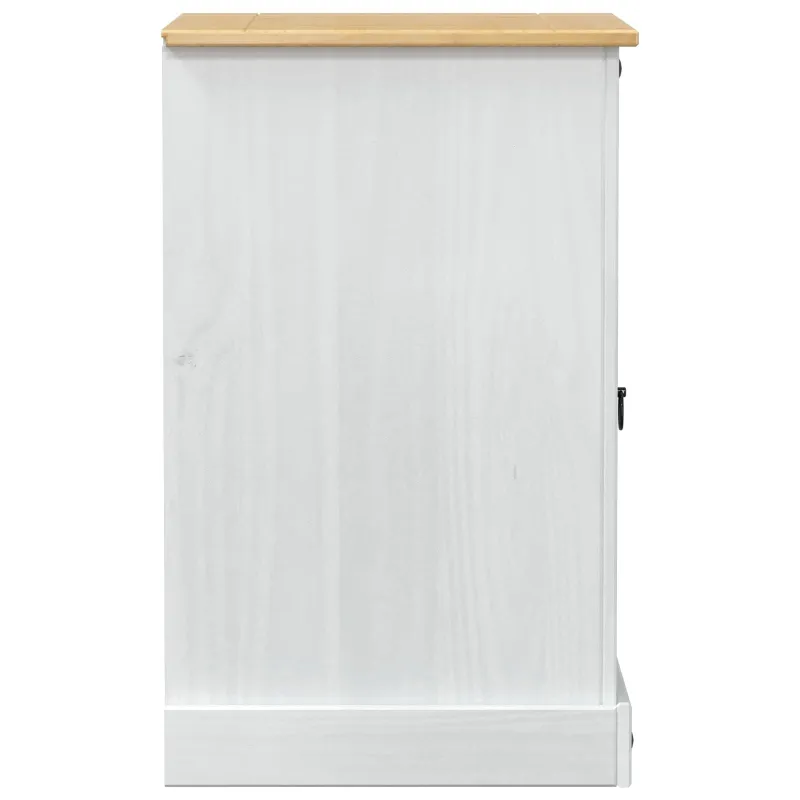 HiFi spintelė Balta 60 x 50 x 82 cm Kietos pušies mediena