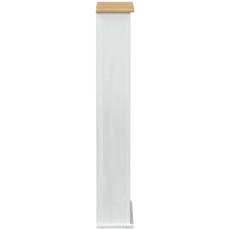 CD spintelė Balta 52 x 17.5 x 103 cm Kietos pušies mediena