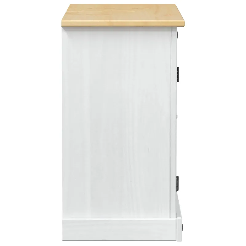 Praustuvo spintelė Balta 73 x 33 x 60 cm Kietos pušies mediena
