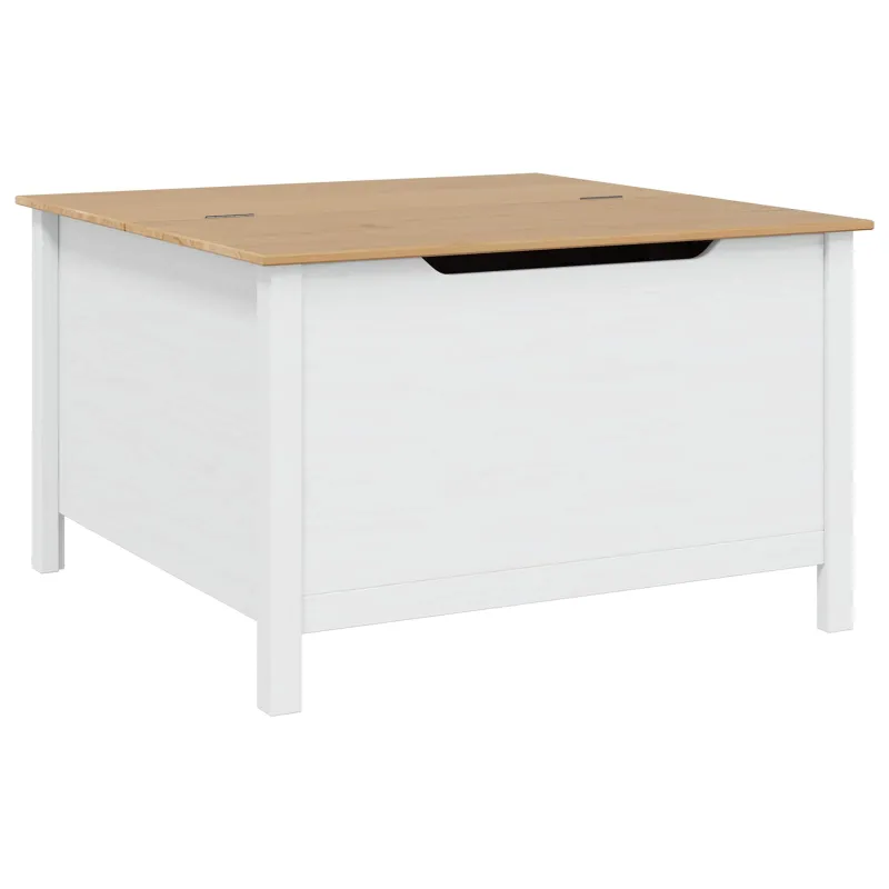 Kavos staliukas HILL Balta ir medaus ruda 79.5 x 79.5 x 49 cm