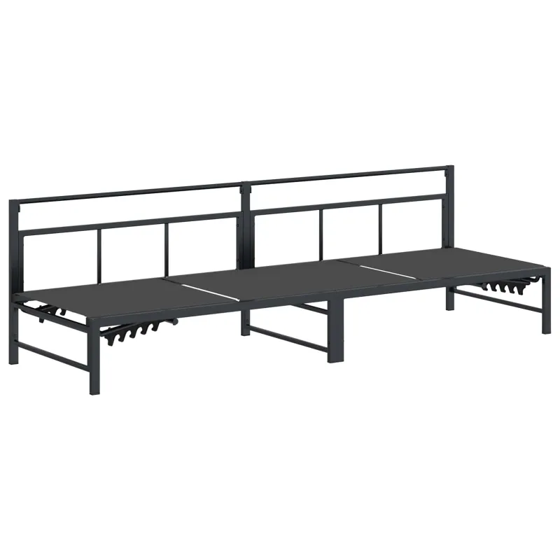 Saulės gultas Juodas 200 x 62 x 59,5 cm Tekstilenas
