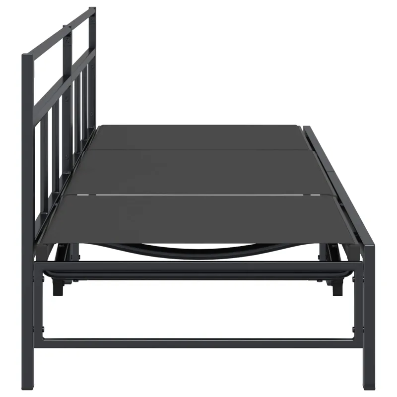 Saulės gultas Juodas 200 x 62 x 59,5 cm Tekstilenas