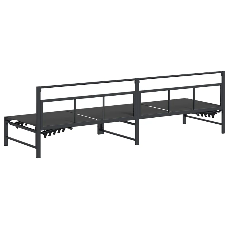 Saulės gultas Juodas 200 x 62 x 59,5 cm Tekstilenas