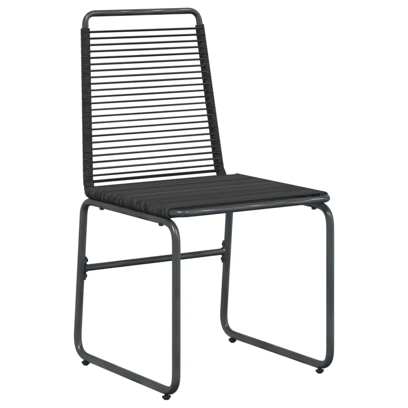 Sodo kėdės 2 pcs Juodas 48 x 55 x 89,5 cm Ratanas