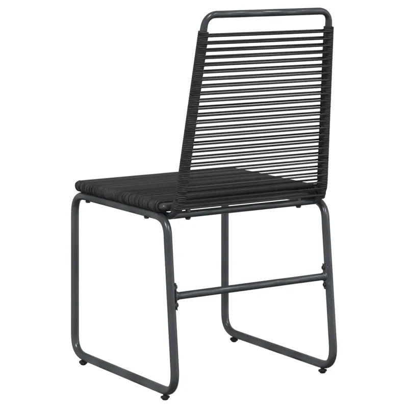 Sodo kėdės 2 pcs Juodas 48 x 55 x 89,5 cm Ratanas