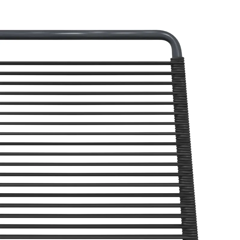 Sodo kėdės 2 pcs Juodas 48 x 55 x 89,5 cm Ratanas
