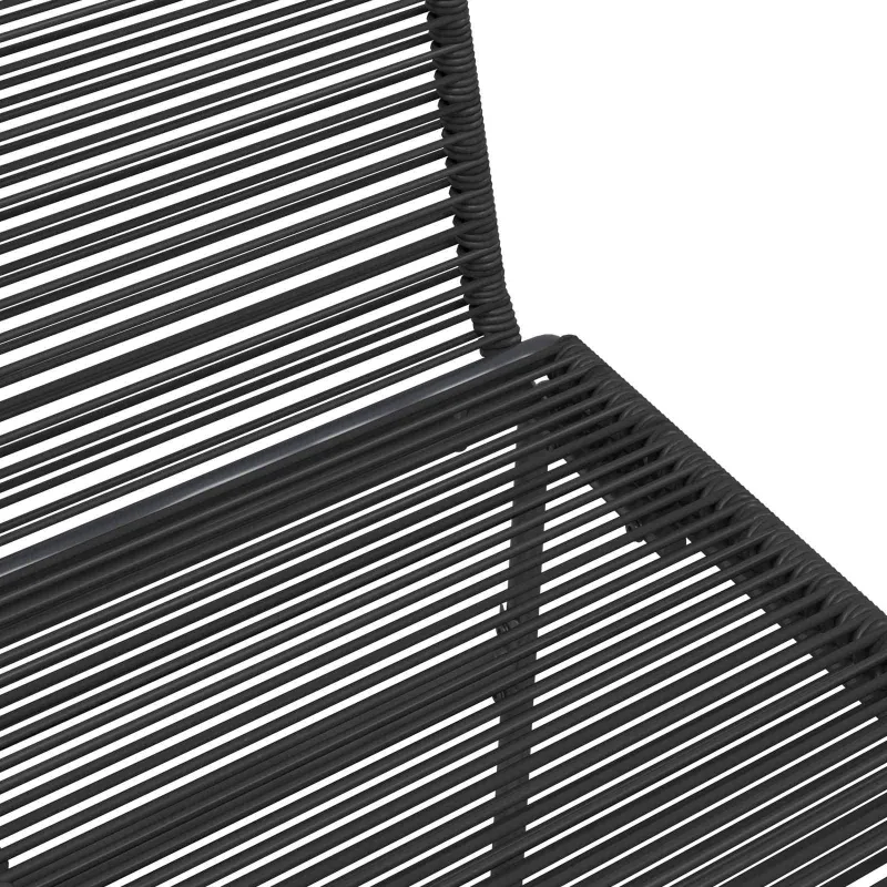 Sodo kėdės 2 pcs Juodas 48 x 55 x 89,5 cm Ratanas